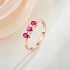 10Pcs Three Stone Rings