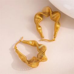 6Pcs Stylish Twisted Hoop Earrings