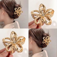 8Pcs Hollow Egg Flower Hair Clip 